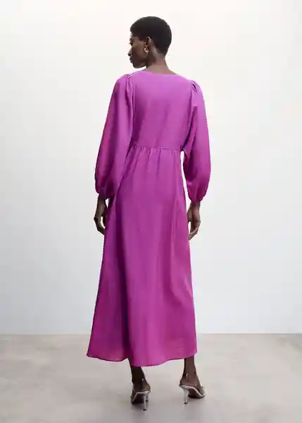 Vestido Laia-A Violeta Talla L Mujer Mango