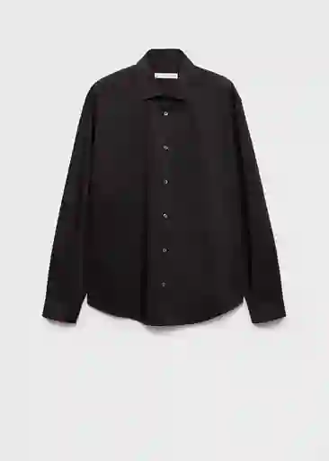 Camisa Play Negro Talla M Hombre Mango