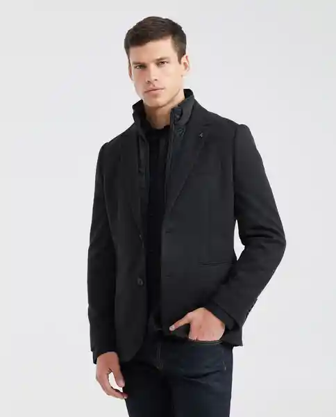 Blazer With Quilted Piece Negro Sombrío Ultra Talla L Chevignon