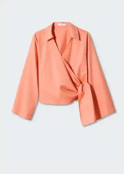 Camisa Turqui-W Coral Talla M Mujer Mango