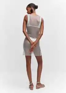 Falda Sita Blanco Talla L Mujer Mango