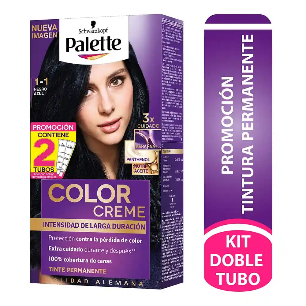 Palette Tintecolor Creme Permanente 11 Negro Azul Dt