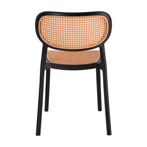 Silla Plastico Naranaja Negro Casaideas