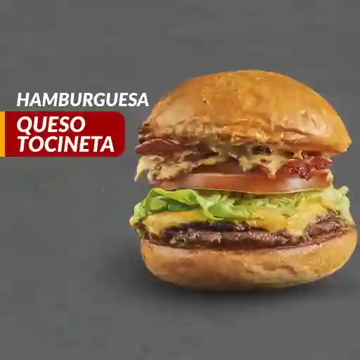 Hamburguesa queso tocineta + papas franc