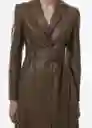 Abrigo Fernanda Khaki Talla L Mujer Mango