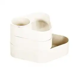Organizador Plástico Giratorio de 3 Compartimentos Blanco Miniso
