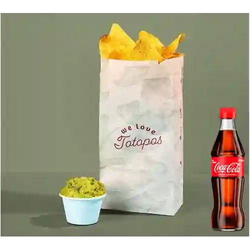 Combo Totopos con Guacamole + Coca Cola Original 300ML