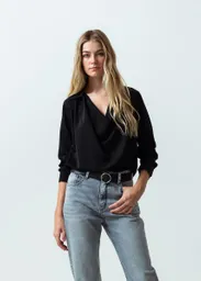Camisa Mujer Negro Puro Ultraoscuro M 511G366 Naf Naf