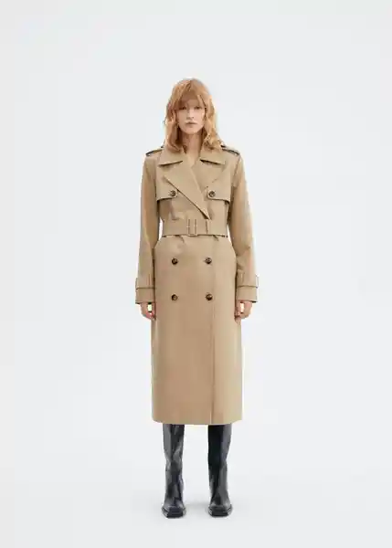 Abrigo Trench Storm Beige Talla XS Mujer Mango