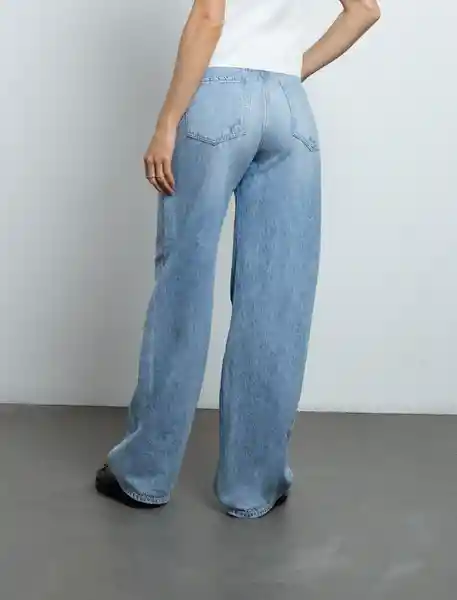 Jean Dania Mujer Azul Índigo Medio Talla 8 493F311 Naf Naf