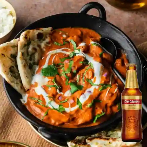 Combo Butter Chicken + Club col. Dorada Bot. 330ml