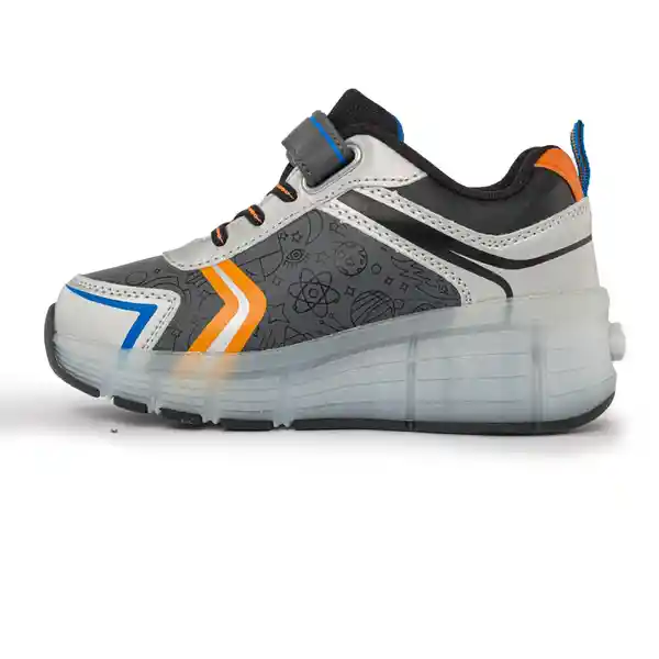 Los Gomosos Tenis Patines Con Luces Mottul Niño Gris Talla 29