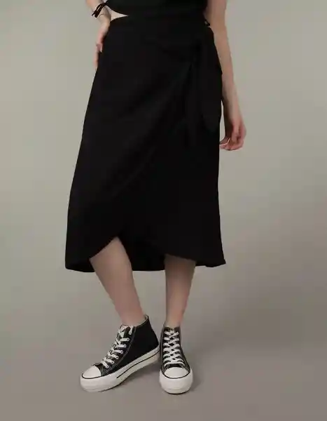 Falda Mujer Negro Talla: X-Small American Eagle