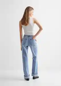 Jean Vuelta Tejano Claro Talla 22 Teen Niñas Mango