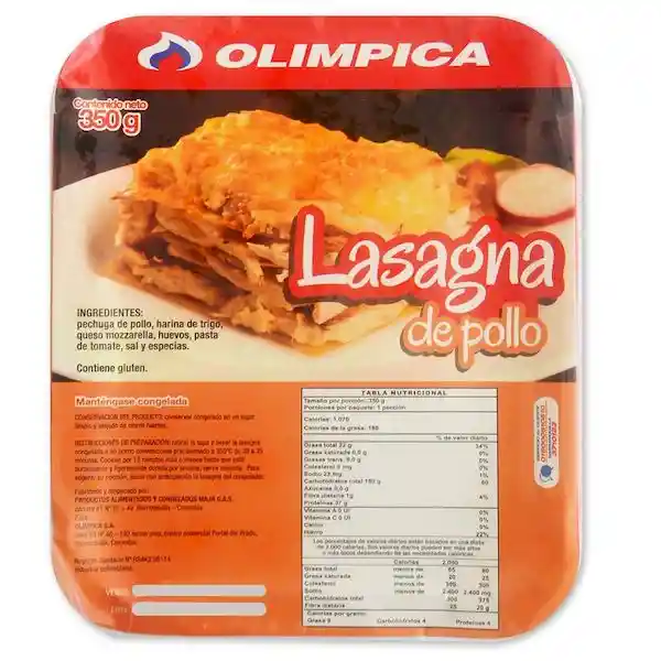 Olímpica Lasaña de Pollo