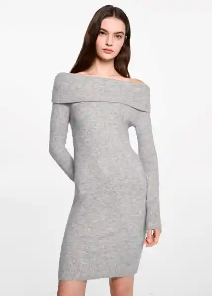 Vestido Shoulder Gris Claro Vigoré Talla 20 Teen Niñas Mango