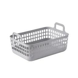 Organizador Plástico Almacenamiento Sin Tapa M Gris Miniso