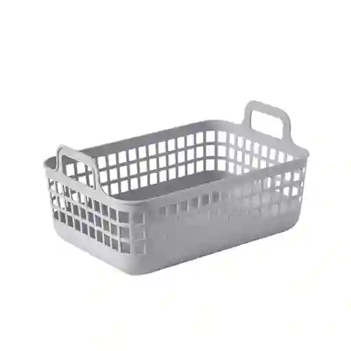 Organizador Plástico Almacenamiento Sin Tapa M Gris Miniso