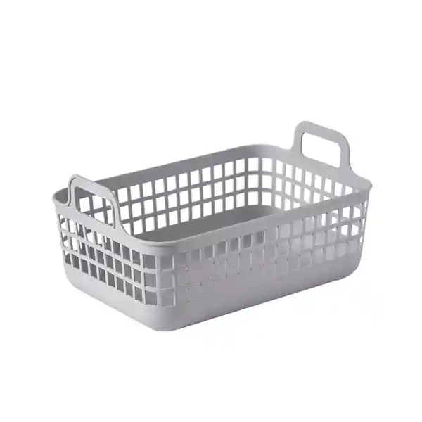 Organizador Plástico Almacenamiento Sin Tapa M Gris Miniso