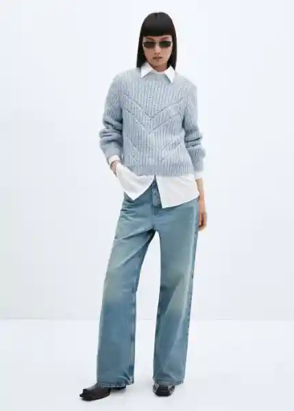 Jersey Gatito Prusia Talla S Mujer Mango