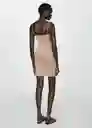 Vestido Chi Nude Talla L Mujer Mango