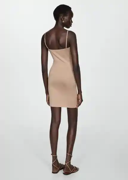 Vestido Chi Nude Talla L Mujer Mango