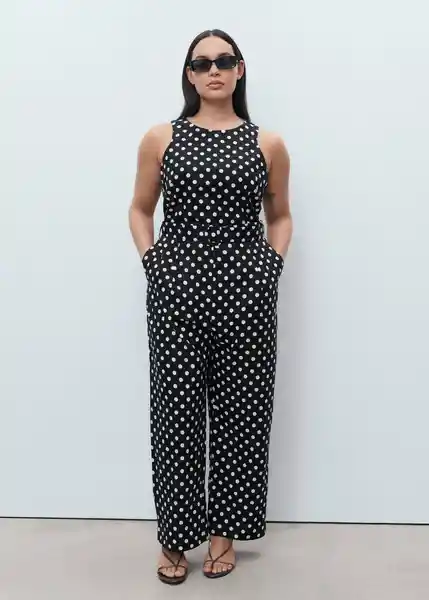 Enterizo Mono Romeo Negro Talla S Mujer Mango