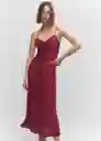 Vestido Pol Rojo Talla 28 Mujer Mango