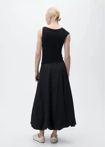 Top Meli Negro Talla M Mujer Mango