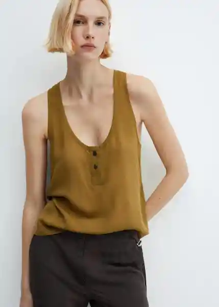 Top Cargo Khaki Talla M Mujer Mango