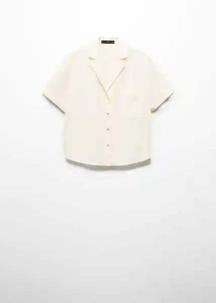 Camisa Moma Blanco Talla L Mujer Mango