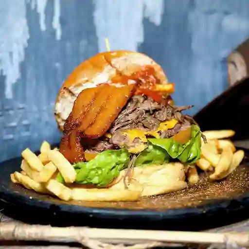 Hamburguesa mechas locas