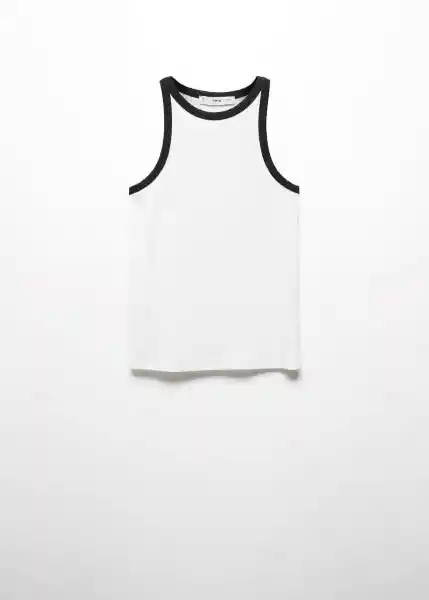 Top Tinic Blanco Talla XS Mujer Mango