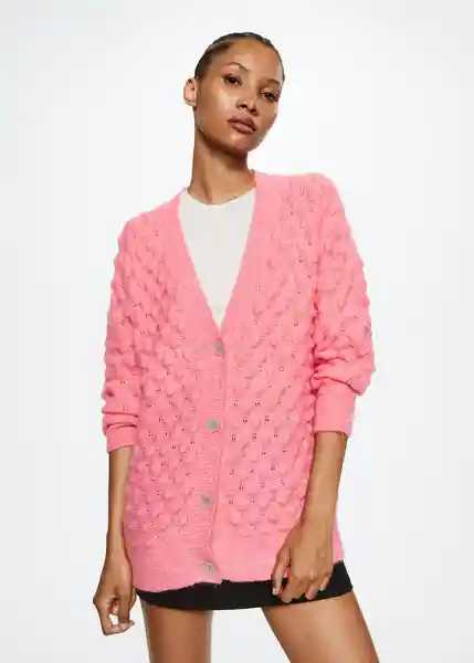 Cardigan Veruska Rosa Talla L Mujer Mango