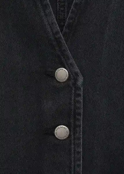 Chaleco Daphne Tejano Gris Oscuro Talla XL Mujer Mango