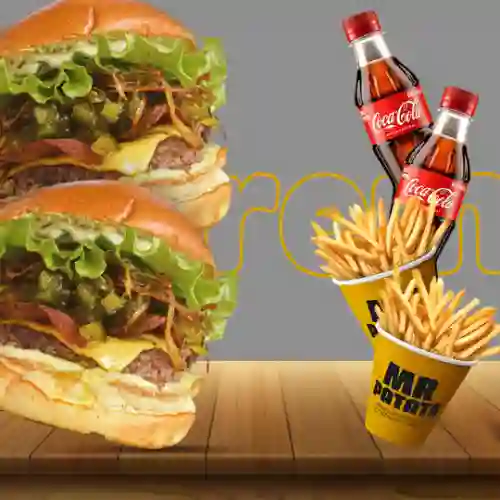 Duo Burger Suprema + Papas + Gaseosa