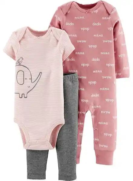 Carters Conjunto 3 Piezas Con Pijama Elefante Talla 18 Meses