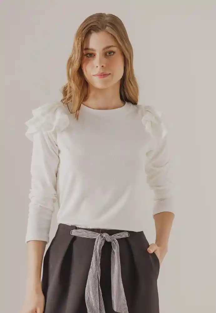 Camiseta Manga Larga L - Ivory