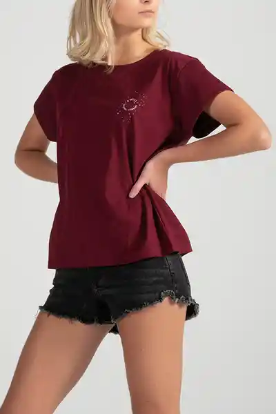 ONeill Camiseta Classic as Above Femenino Vino Tinto Talla S