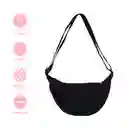 Bolso Crossbody Deportivo Liso Negro Serie Miniso