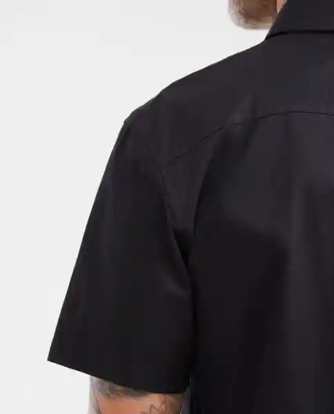 Camisa Paper Manga Corta Negro Sombrío Ultraoscuro S Chevignon