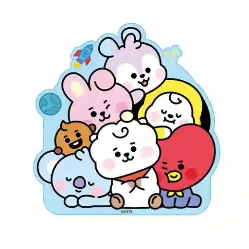 Mouse Pad  Baby Azul Serie Bt21 Miniso