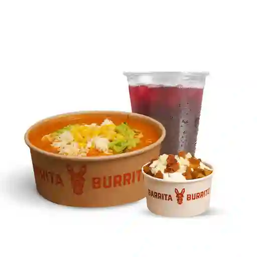 Combo sopa mexicana vegetariana