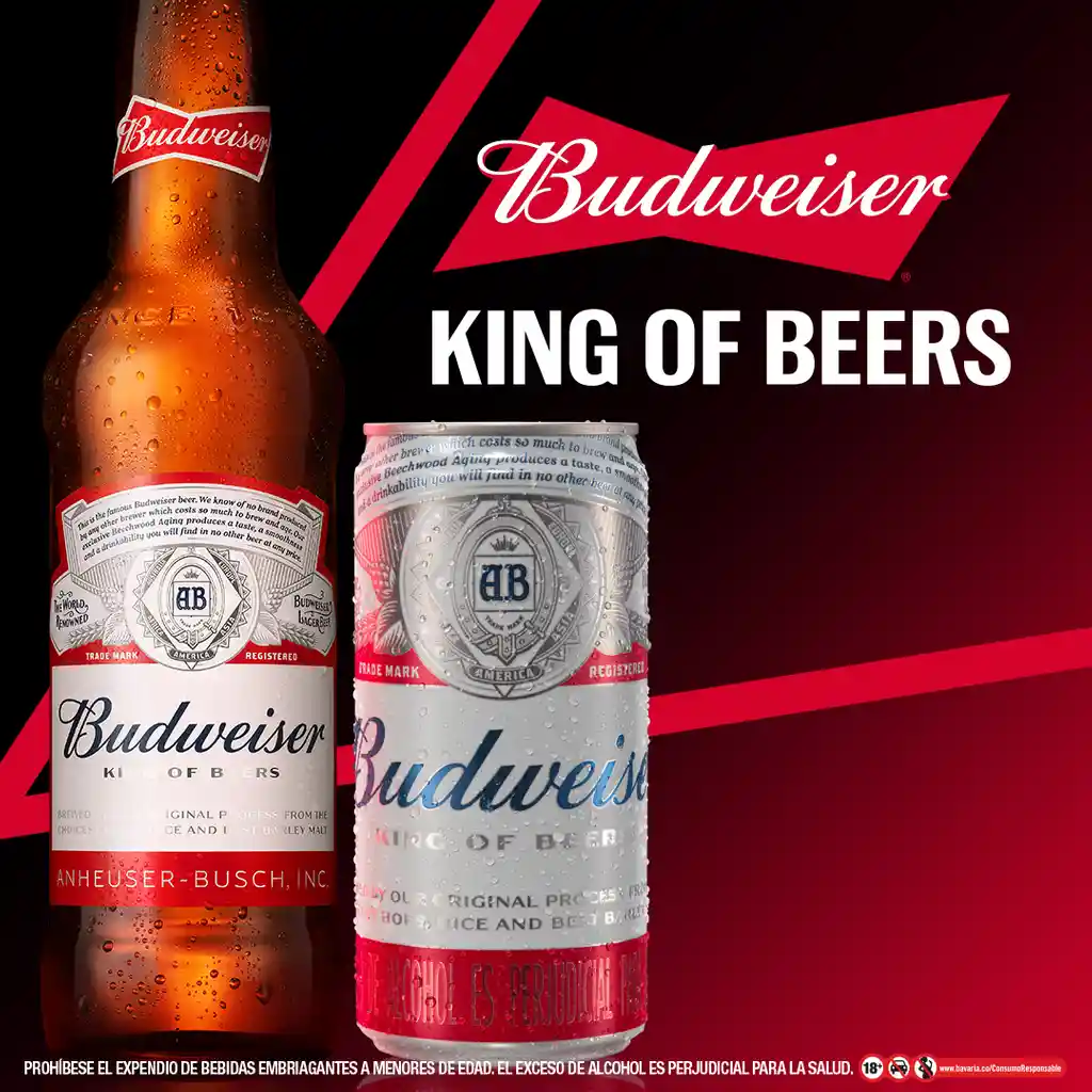 Cerveza Budweiser - Lata 269ml x 12