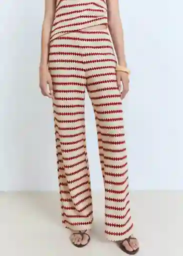 Pantalón Nati Rojo Talla XS Mujer Mango