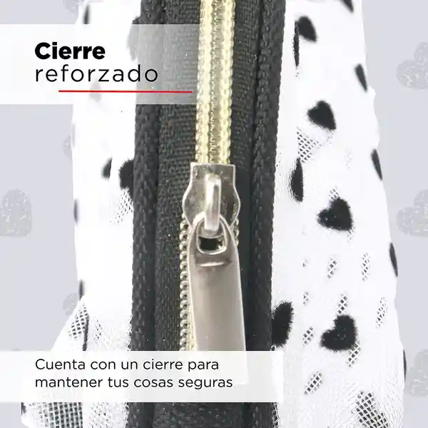 Cosmetiquera en Forma de Concha en Malla de Corazones Miniso