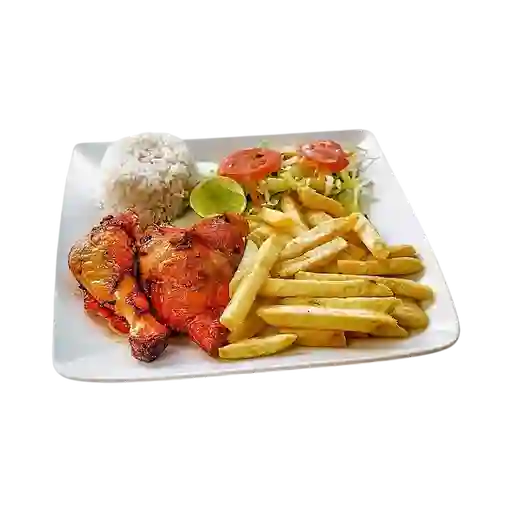 Bandeja con Pollo Broaster