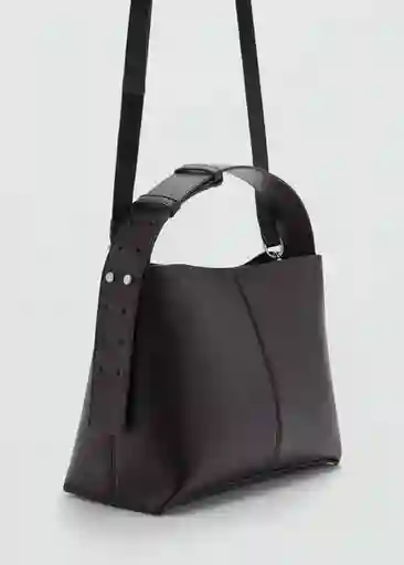 Bolso M Puala Chocolate Talla 99 Mujer Mango