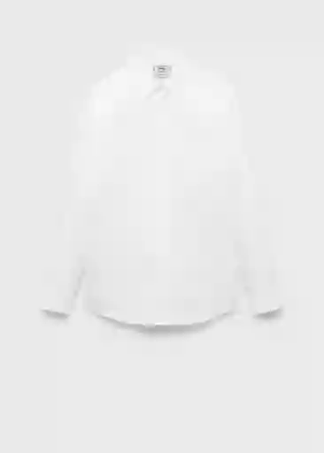 Camisa Emotion Blanco Talla M Hombre Mango