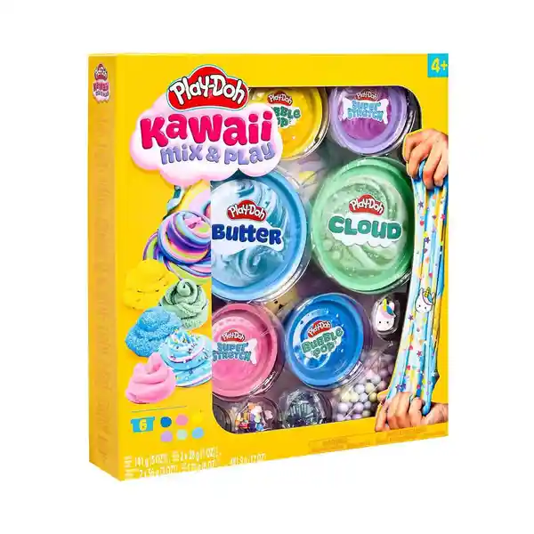 Play-Doh Set Plastilina Latas Mix And Play Kawaii